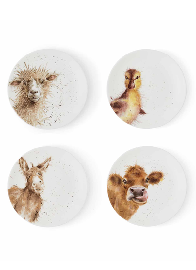 Farmyard Friends Coupe Plates 6.5'' Set of 4
